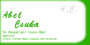 abel csuka business card