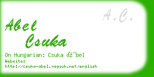 abel csuka business card